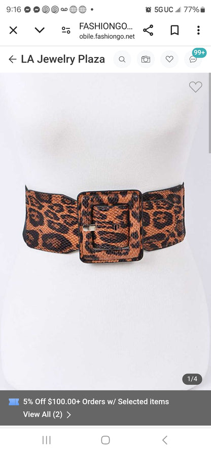 Cheetah stretch belt