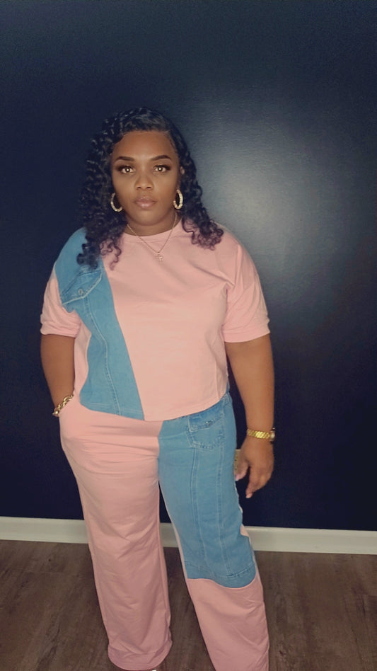 Pink & Denim set