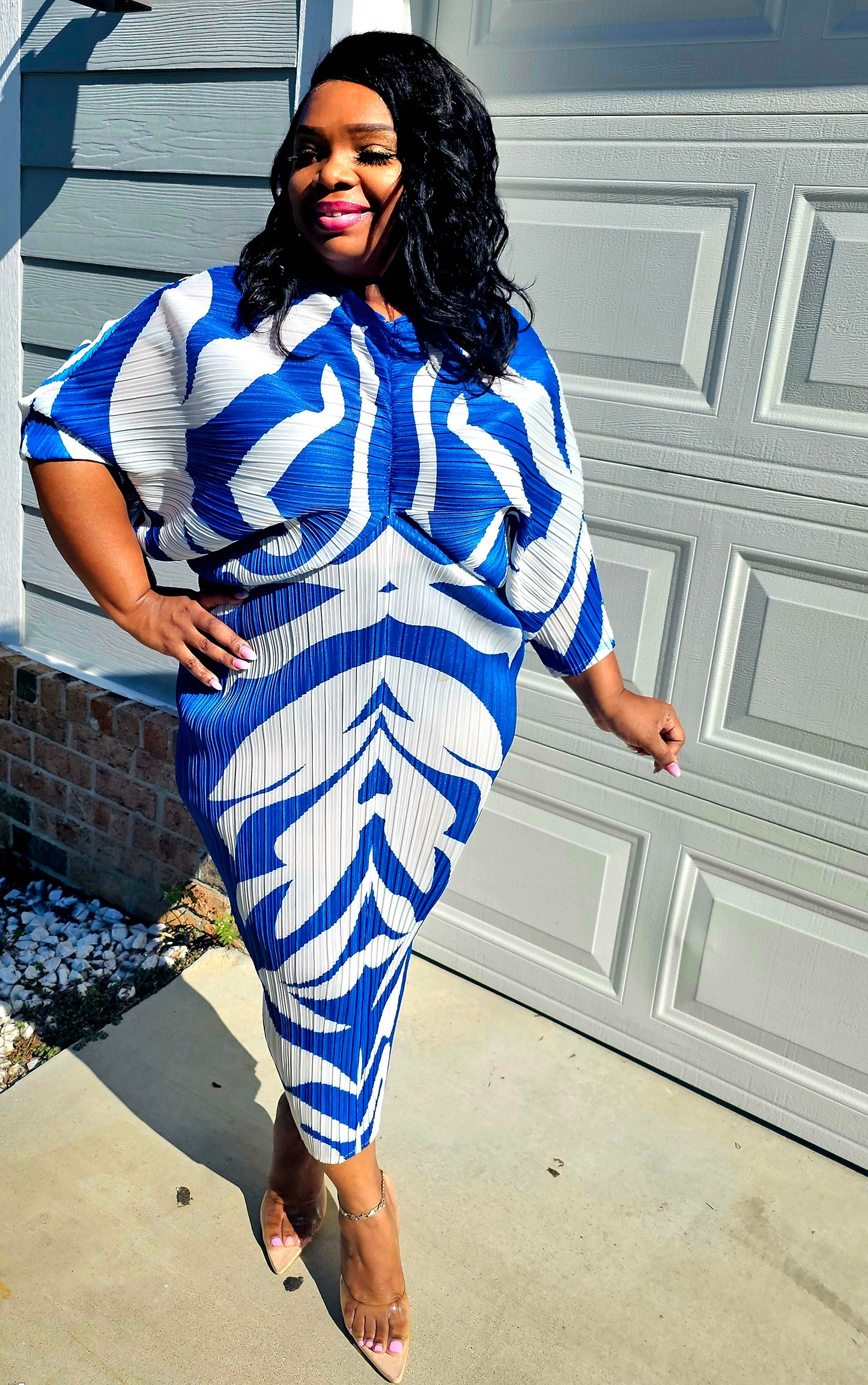 Multi bright blue Royalty dress