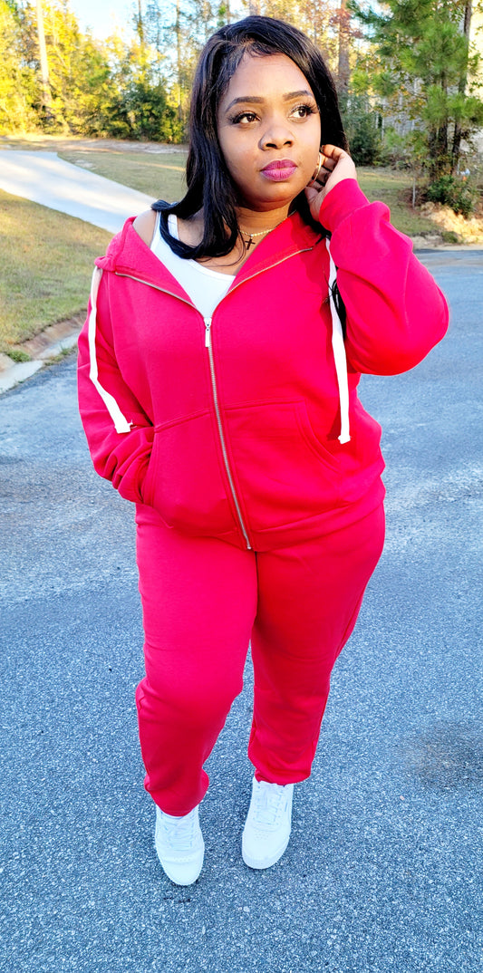 Just Chillin Jogger (Red)