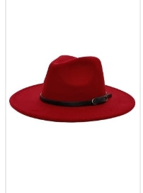 Burgandy Panama Hat